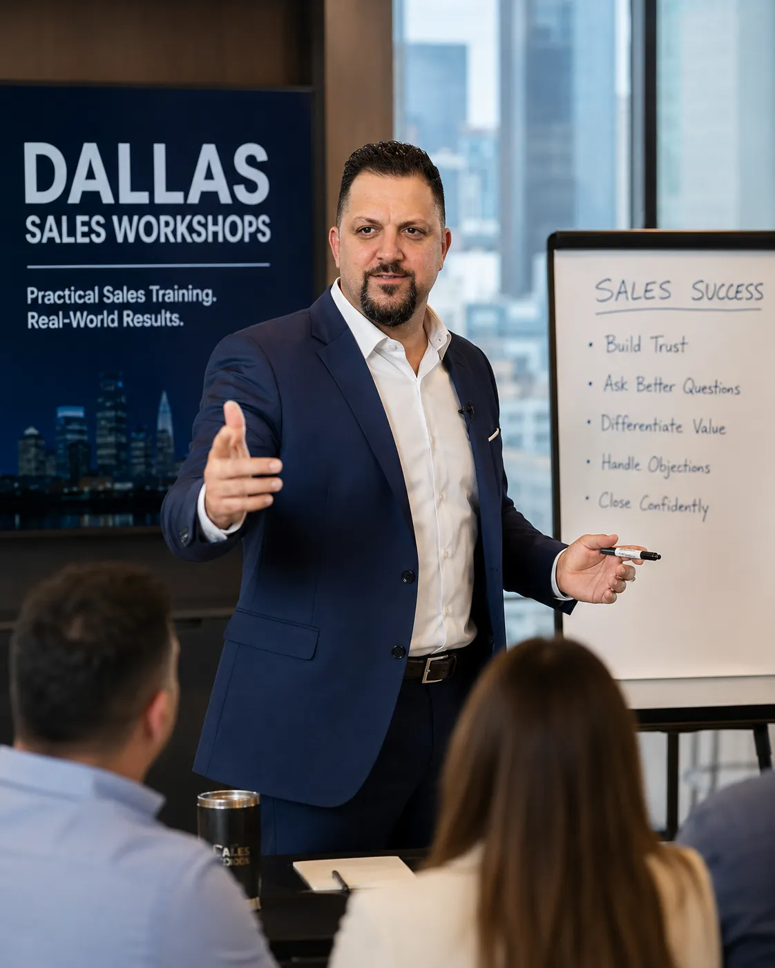 Tony Kurtulan leading small-group Dallas sales workshops