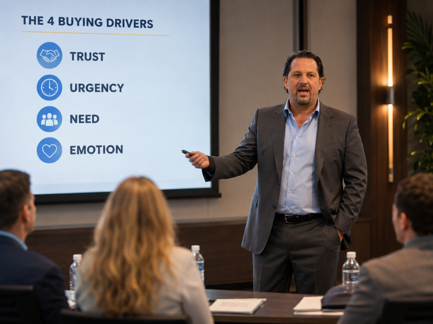 Tony Kurtulan leading a live workshop on sales objections, buyer emotion and the T.U.N.E. framework