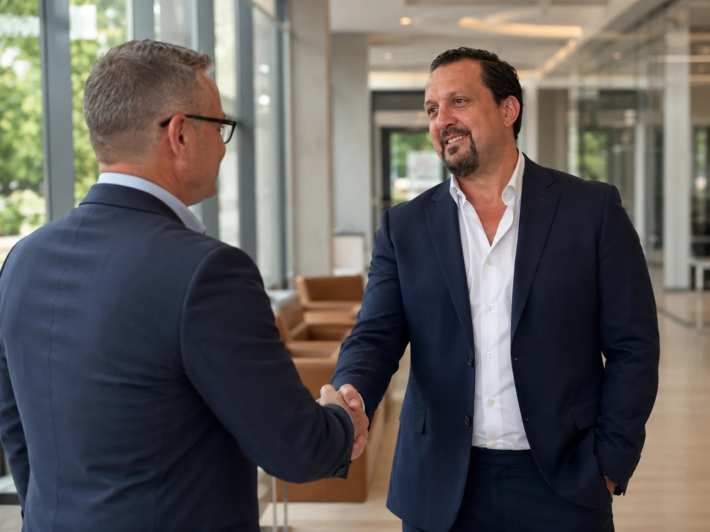 Tony Kurtulan shaking hands with a client after a sales coaching engagement
