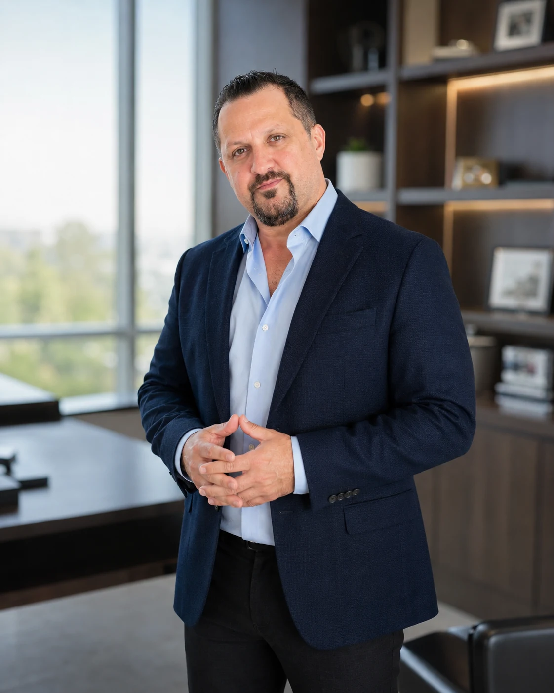 Tony Kurtulan, sales coach, in a modern executive office for sales execution coaching