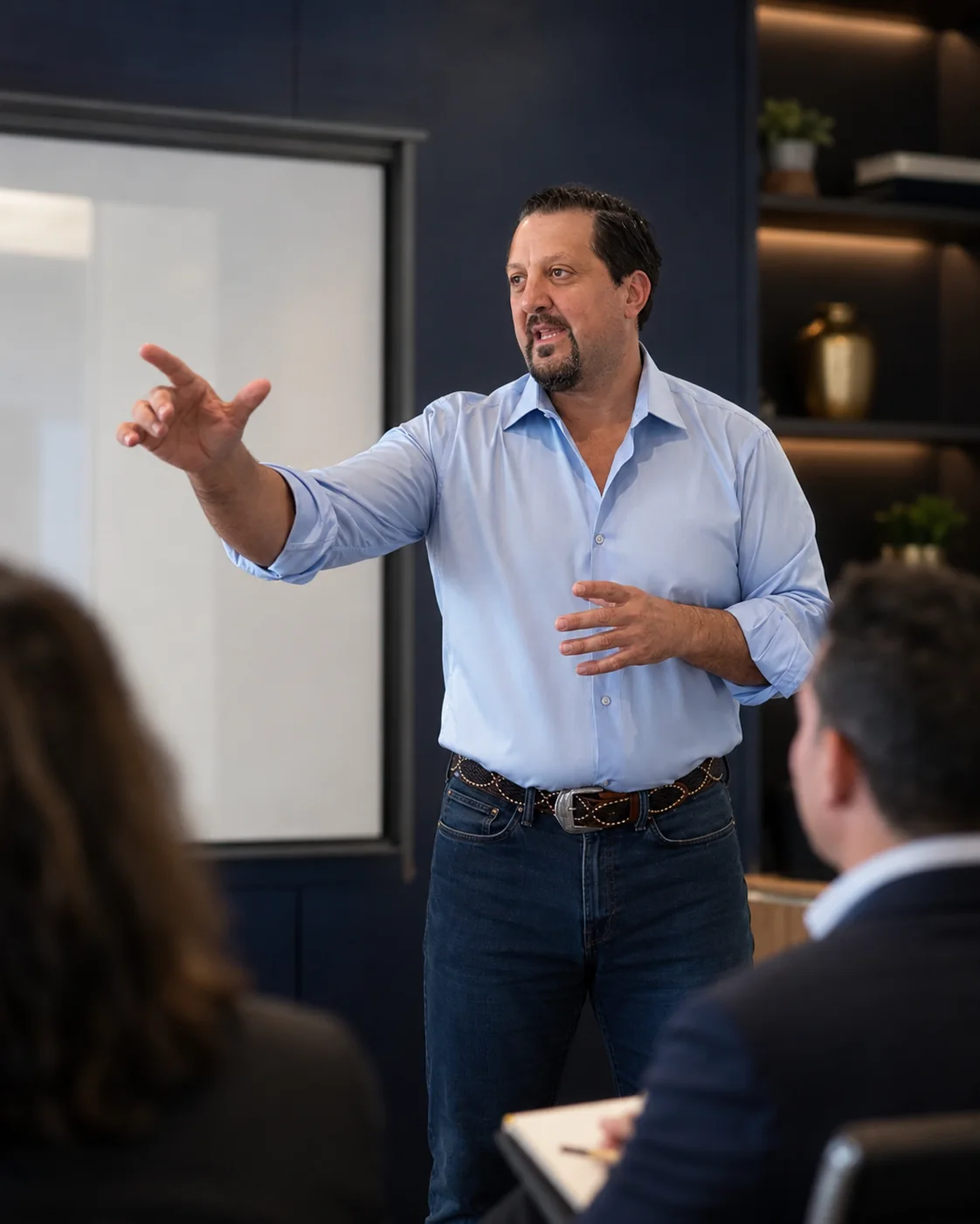 Tony Kurtulan teaching an 8-seat Dallas sales workshop