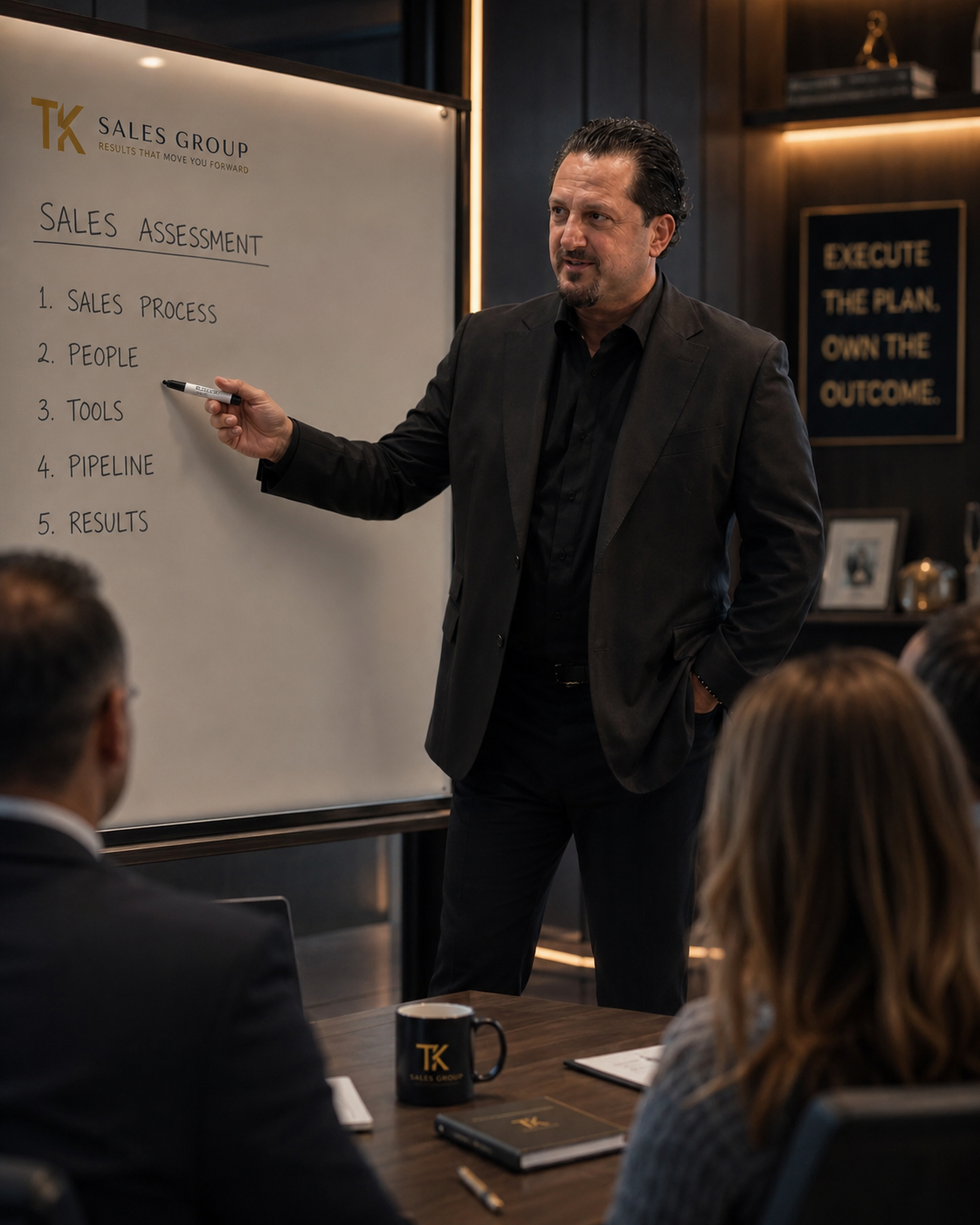 Tony Kurtulan leading a sales assessment workshop